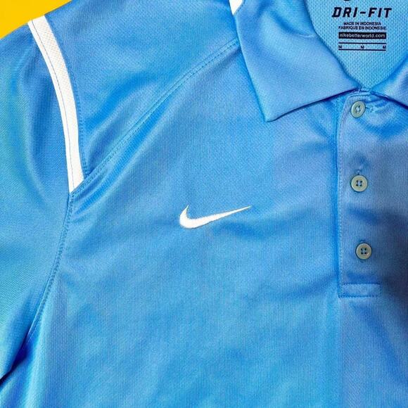 Nike Dri-FIT Performance Polo Shirt – Blue/White – Size M - Picture 3 of 6